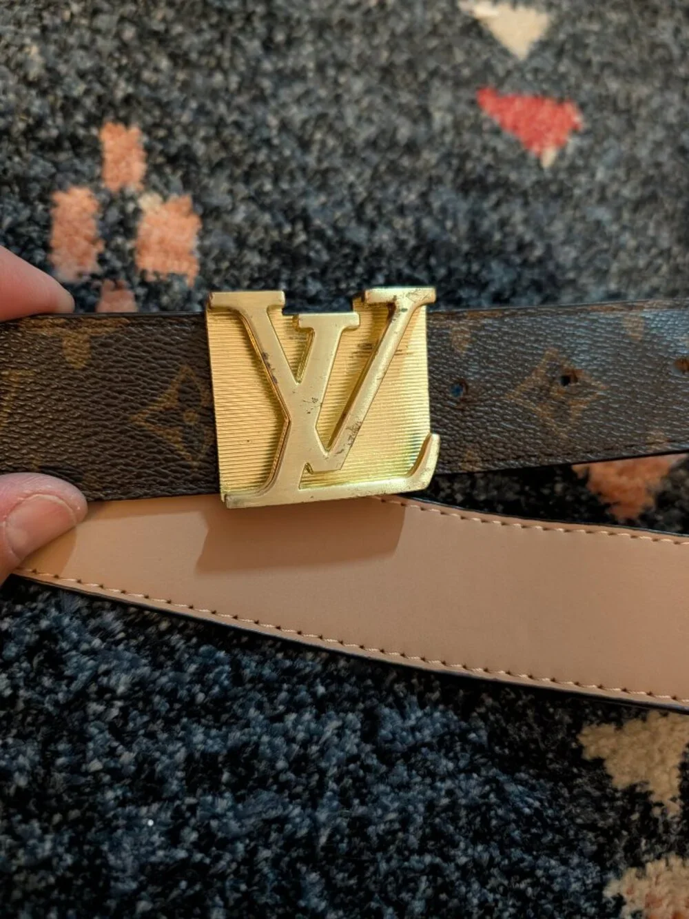 Louis Vuitton LV Initiales 40MM Monogram Belt Gold Buckle Size 50/125